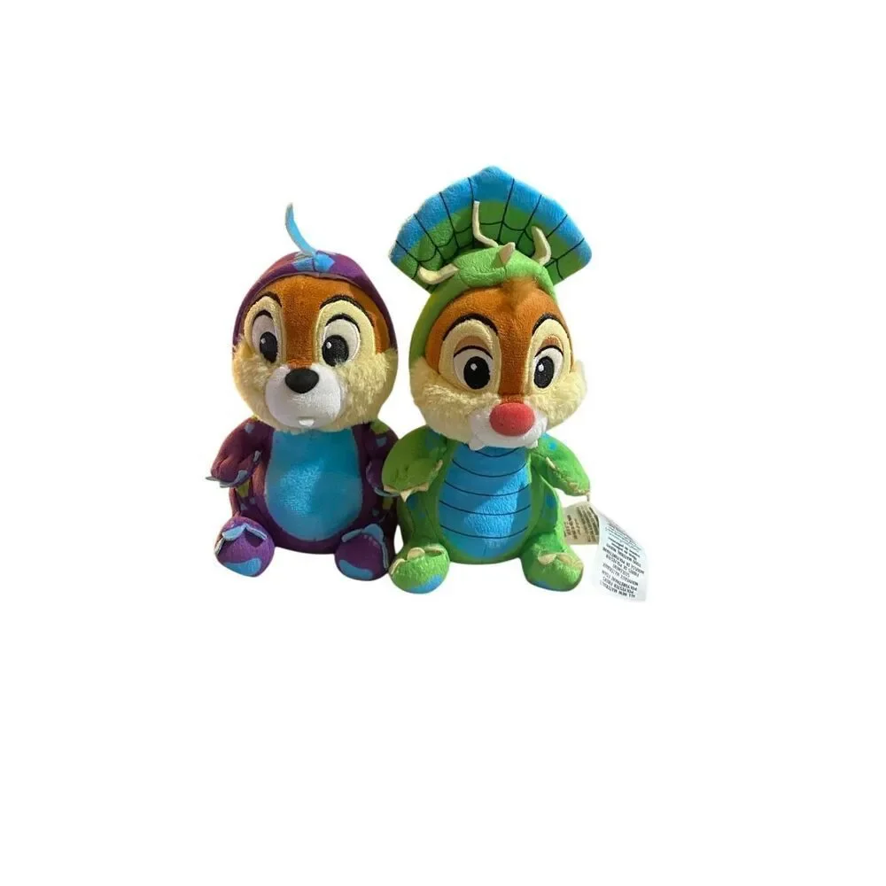 Disney rare chip and dale dinosaur Dino land, plush stuffed animal, 7 inch